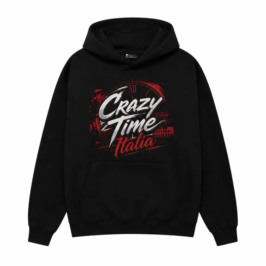 Crazy Time Italia Felpa Nero Colosseo